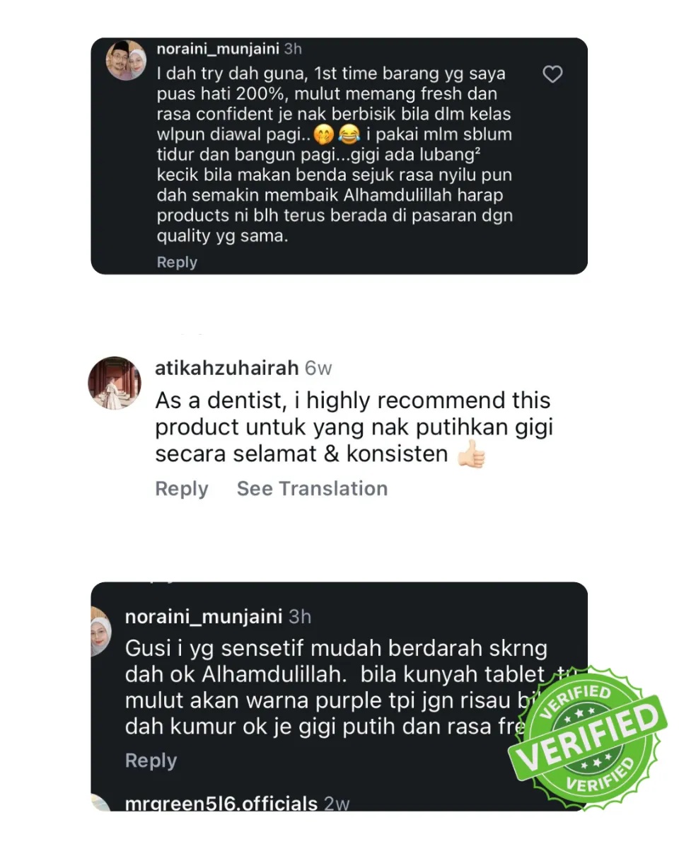Komen pelanggan SmileHerb